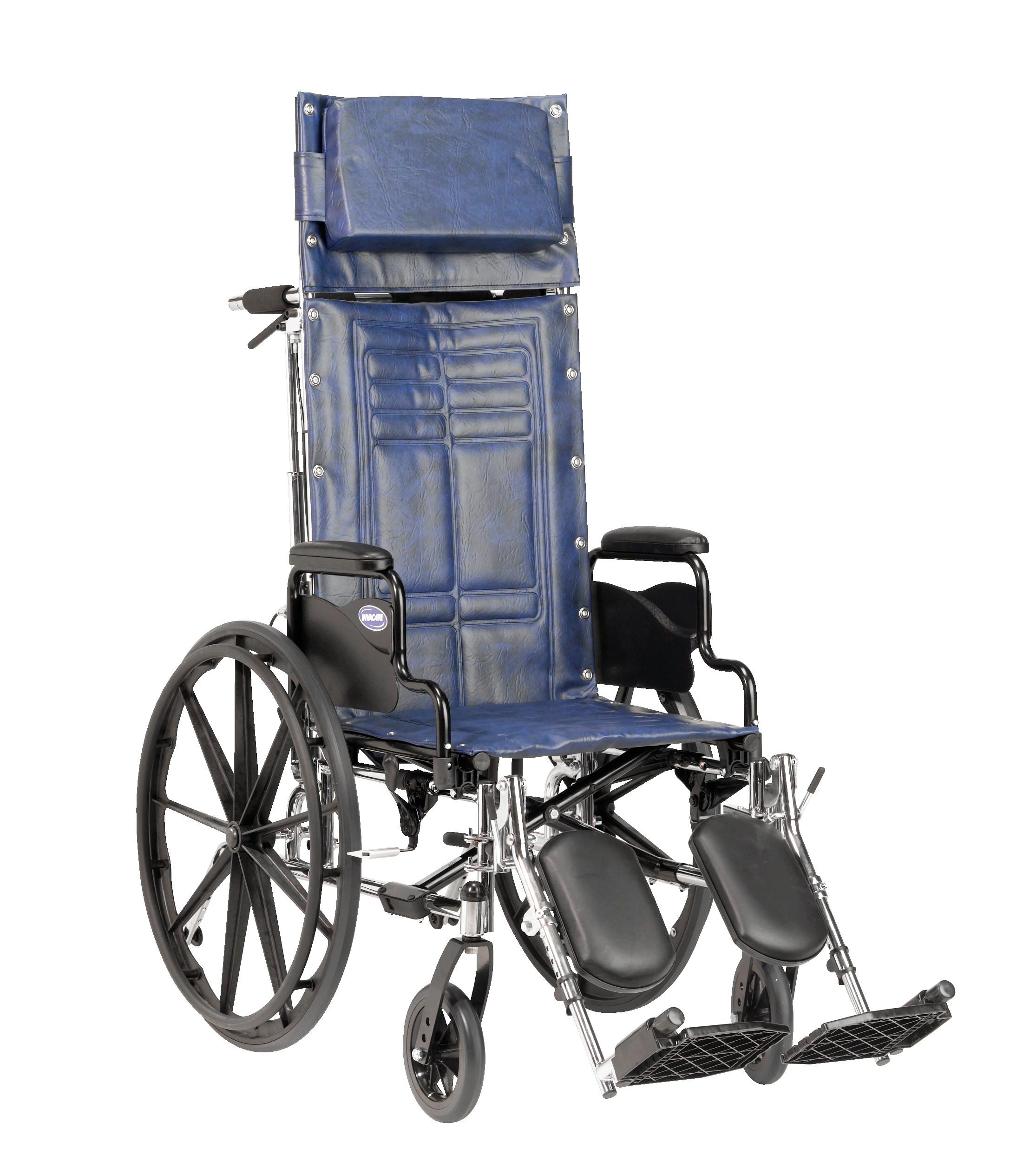 Tracer SX5 Reclining Wheelchair, Swingaway Elevating Legrest - SeatWidth: 18 in SeatDepth: 18 in ArmrestStyle: Fixed Full UpholsteryColor: Black Vinyl