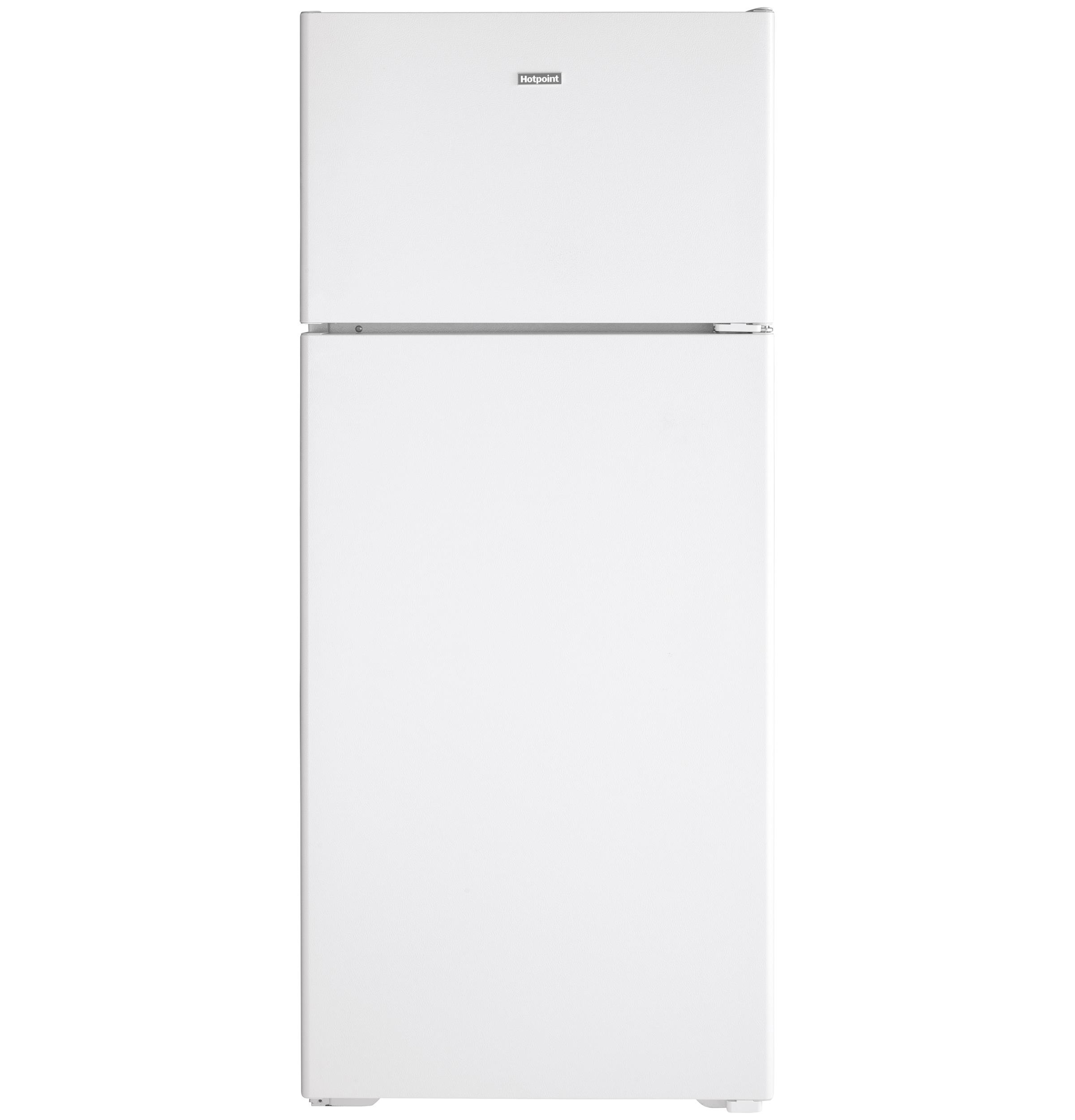 GE® Hotpoint® 17.5 Cu. Ft. Recessed Handle Top-Freezer Refrigerator, White