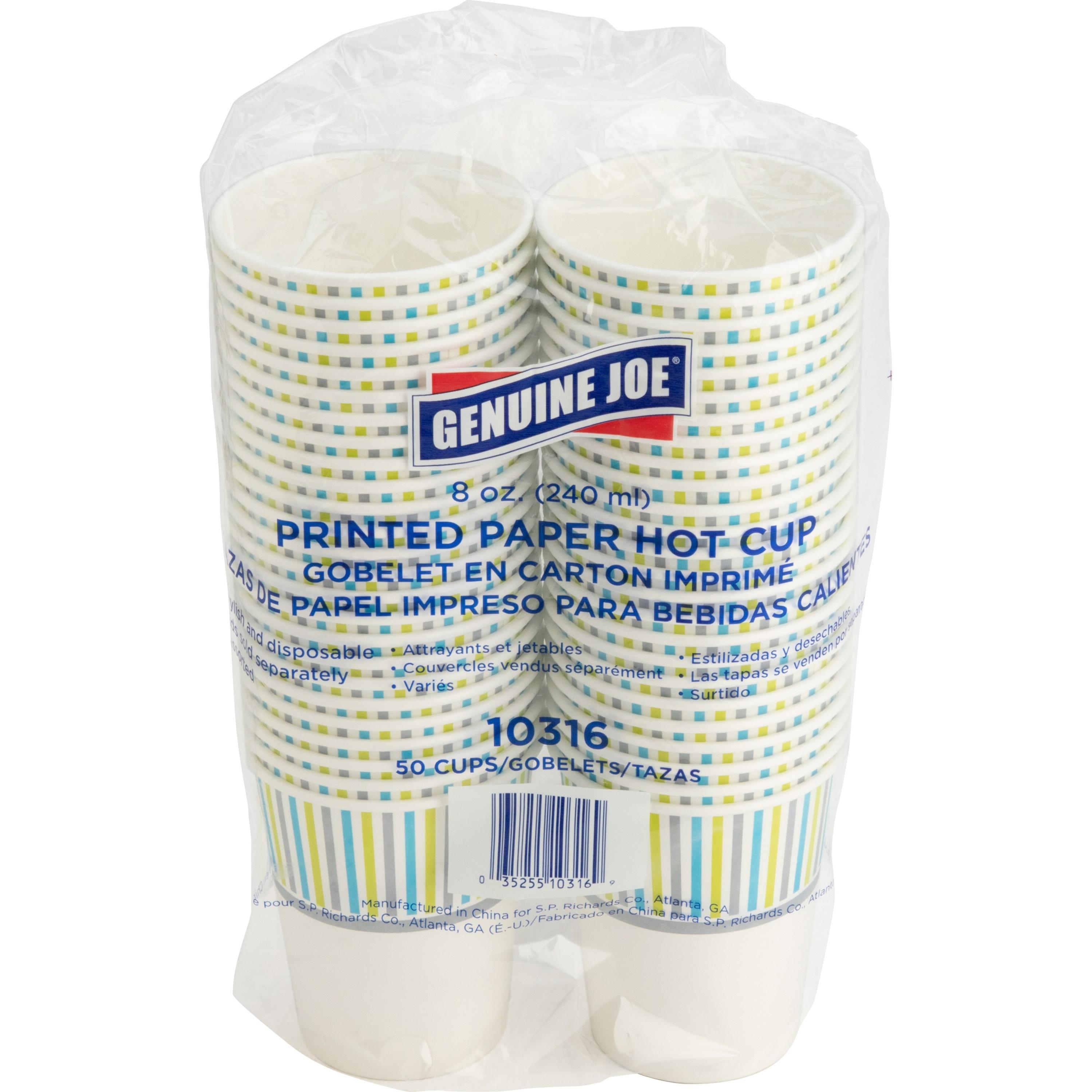 Genuine Joe Hot Cup, 8oz (Pack of 50)