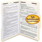 Smead Folder, Two Fasteners, 1/3 Cut Assorted, Top Tab, Legal, Manila 50/Box