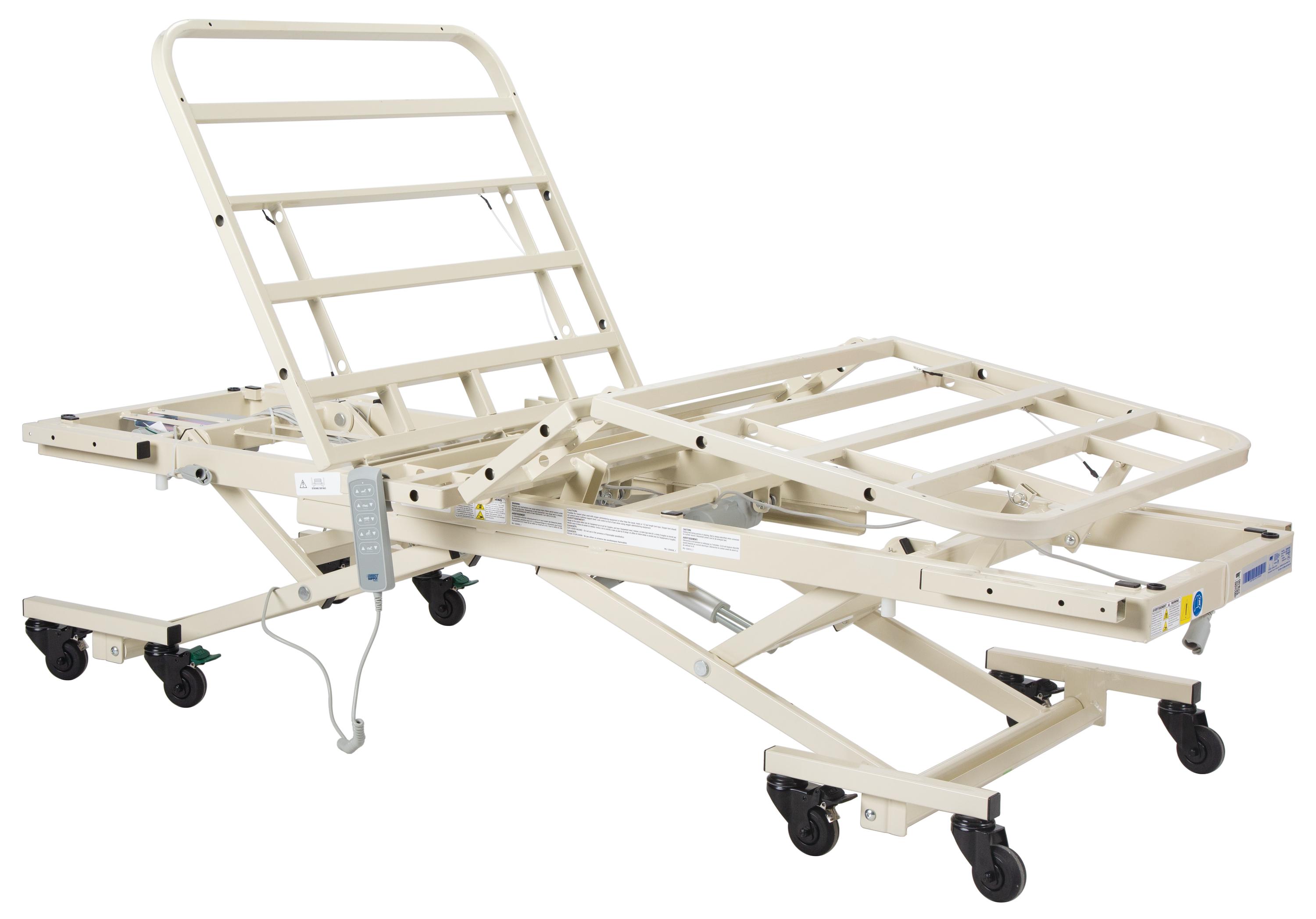 Panacea® 3250 Adjustable Height Bed, Mobile at Any Height, 35x80, 500lb Capacity