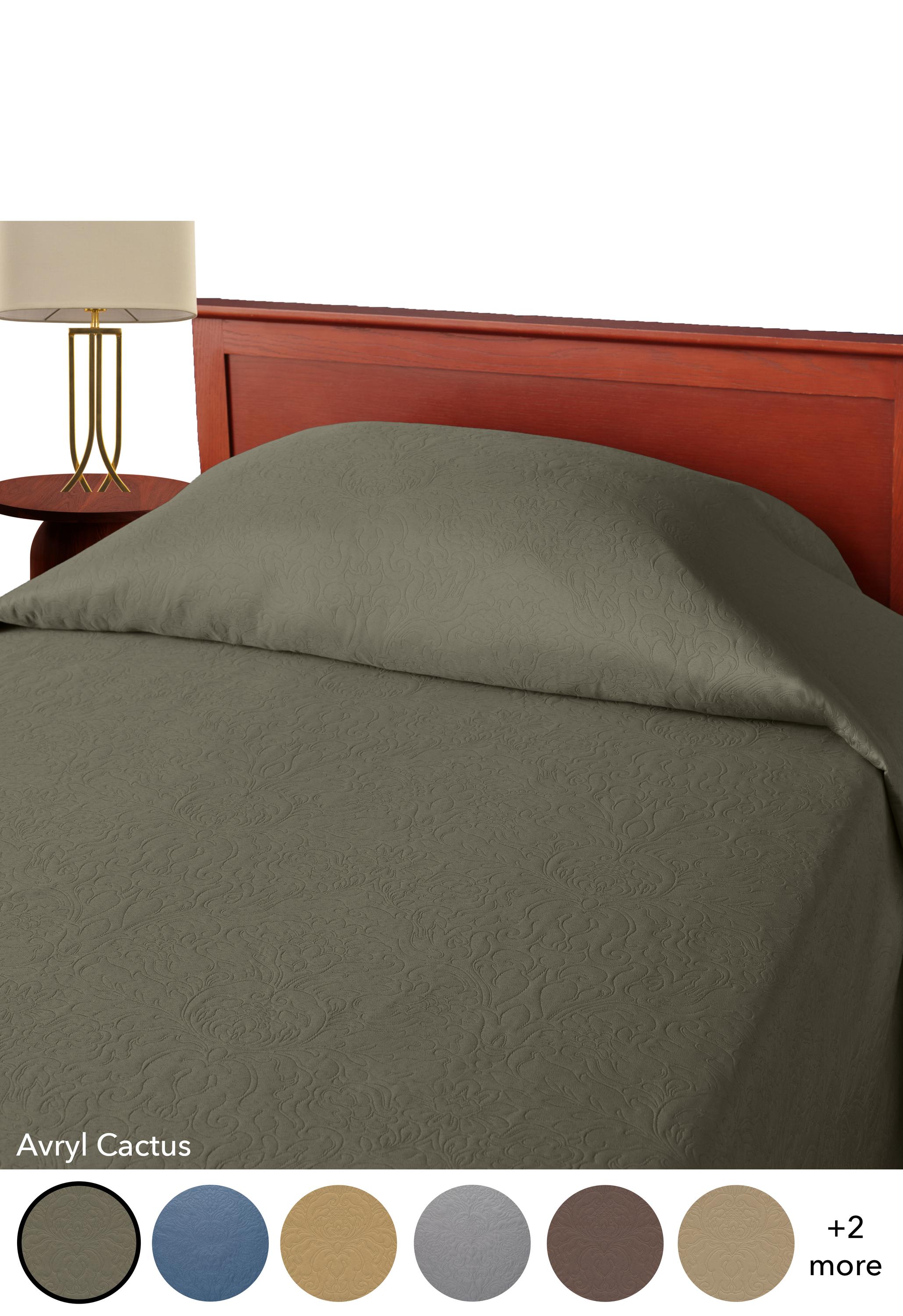 Direct Supply® Textiles® Quick Ship Avryl Non-Quilted Bedspread, Fitted ...