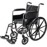 Panacea® Standard Wheelchair, Fixed Arms, Swingaway Footrests, 16" or 18"W