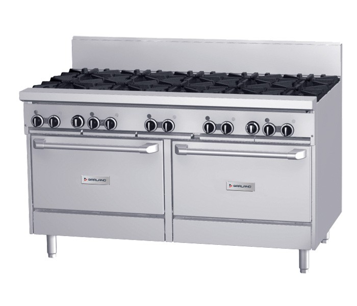 Garland Safety Series 60Inch 10-Burner Range w/ One Standard and One Convection Oven - Gas Type: Natural, Electronic Spark Ignition, (Best Series)