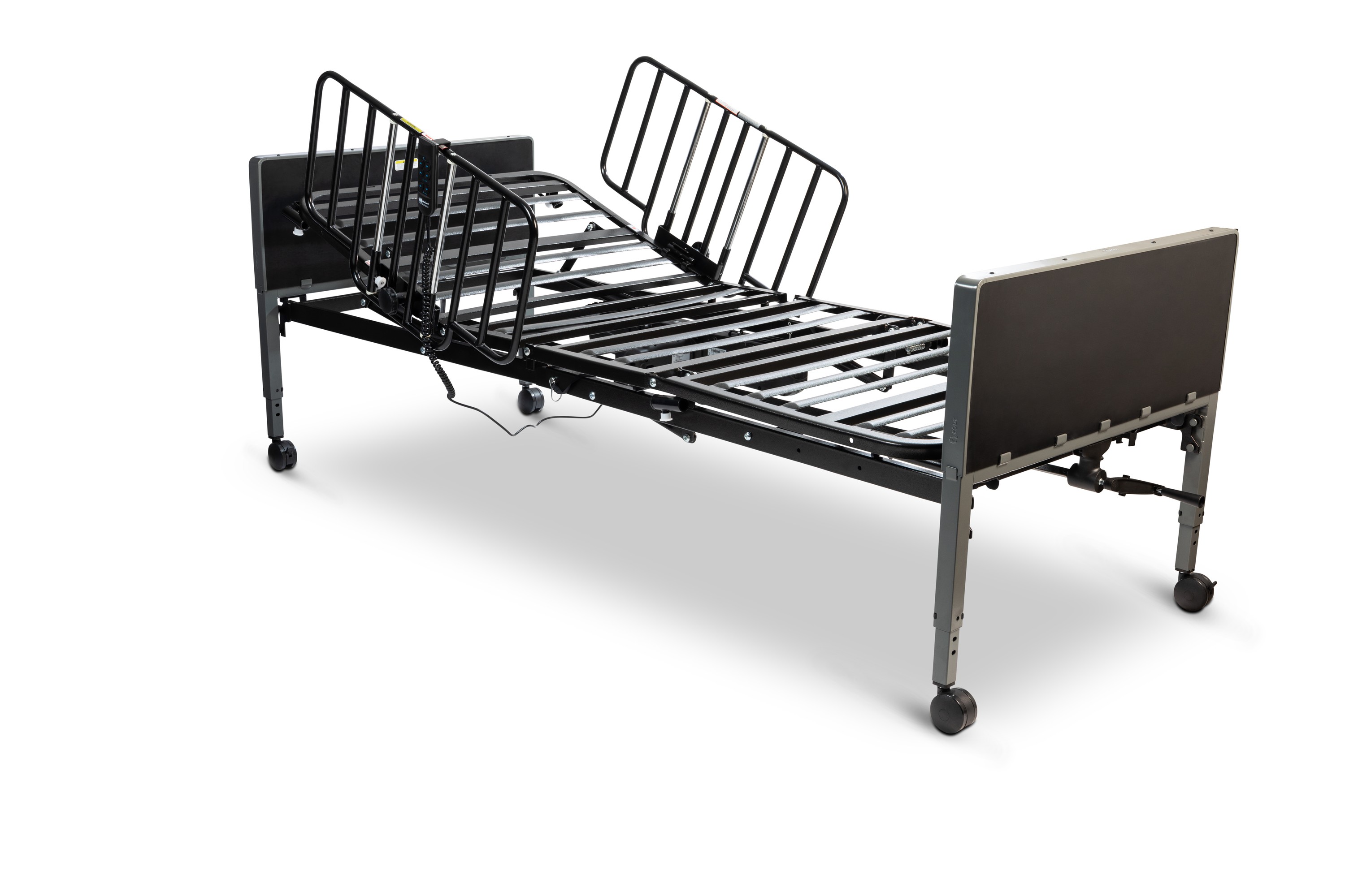Homecare Full Electric Bed, Full Rails - Black (3F3KB) | Direct Supply