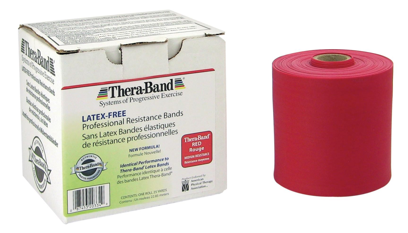 TheraBand™ Resistance Band, Latex-Free, Medium, Red, 50 yd. (54833 ...