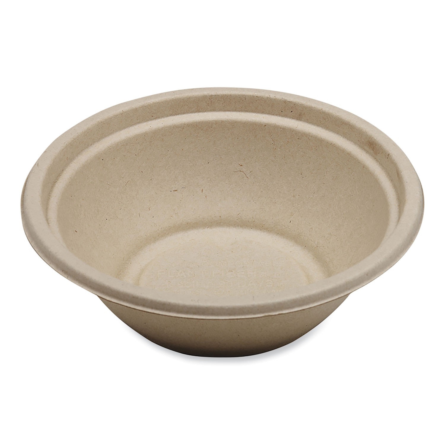 "Fiber Bowls, 24 oz, 7.4 x 7.4 x 2.3, Natural, Paper, 500/Carton"