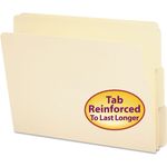 Smead End Tab Folders, Reinforced 1/3-Cut Assorted Tabs, Letter, Manila, 100/Box