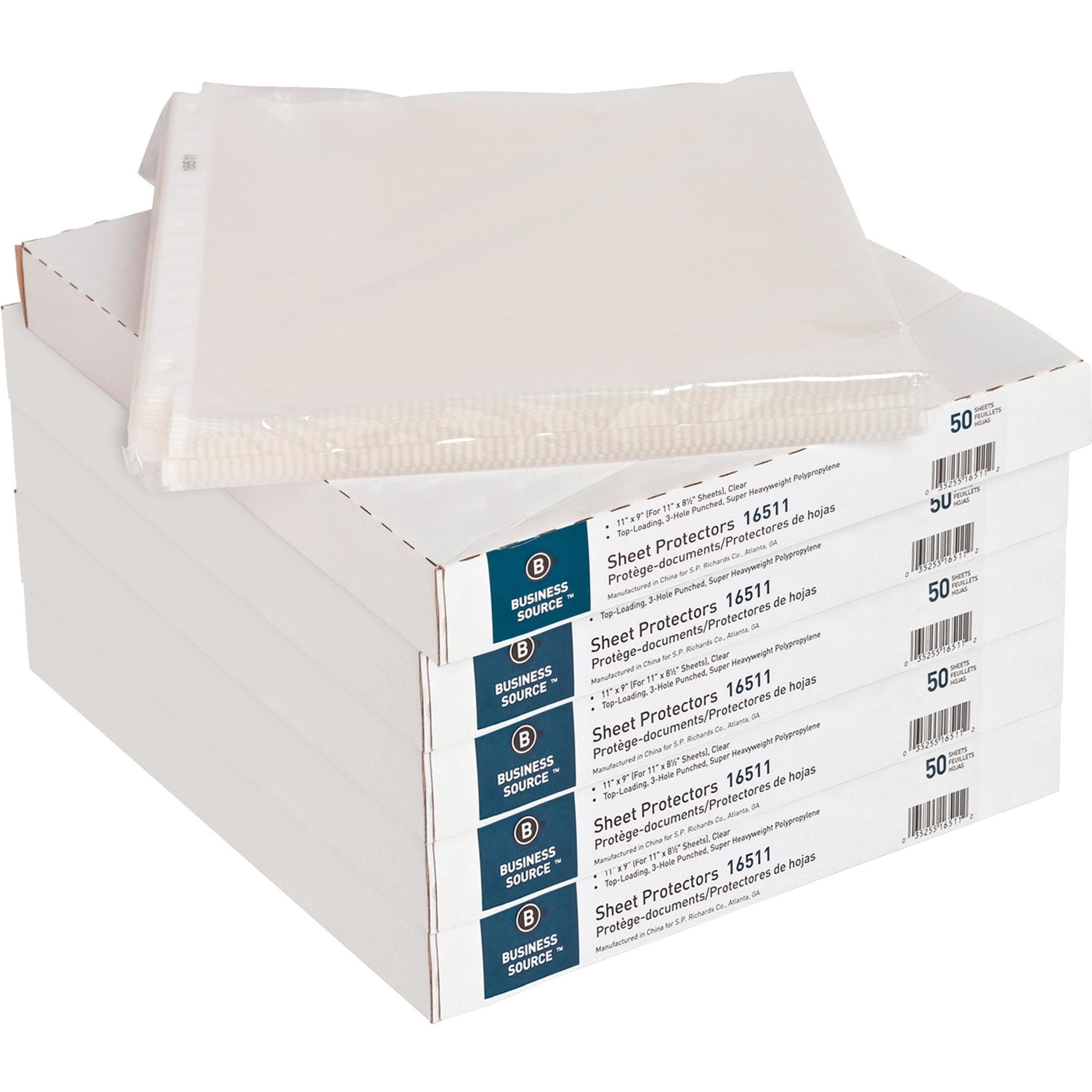 Sheet Protectors,Top Load,5 mil,11"x8-1/2",250/CT,Clear