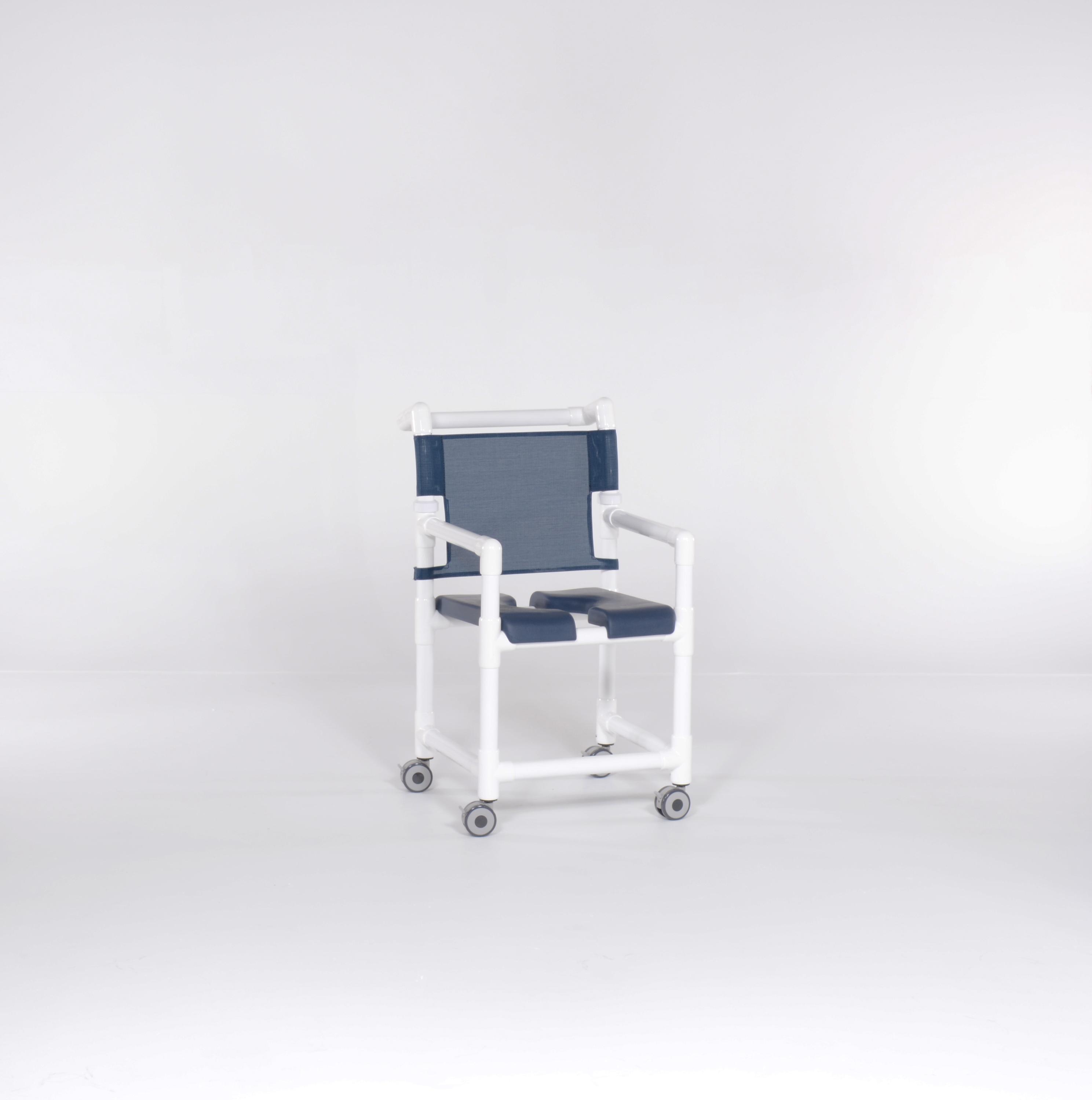 IPU Deluxe Slanted Split-Seat Chair - Clearance 19 in - Seat Color: Navy - Upholstery Color: Navy