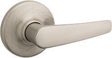 Kwikset Delta Passage Lever, Satin Nickel