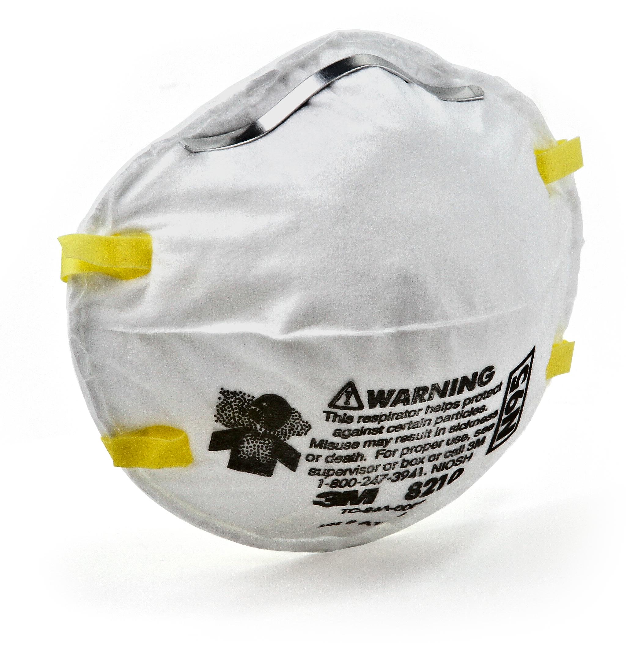 3M 8210 N95 Particulate Disposable Respirator, 20/Box