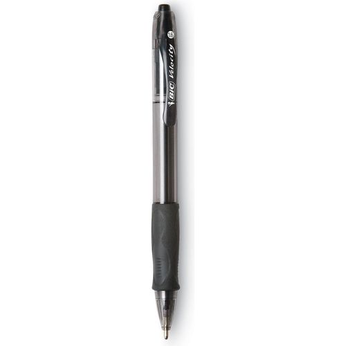  BIC VLGB11BK Velocity Retractable Ballpoint Pen, Black Ink,  1.6mm, Bold, Dozen : Office Products