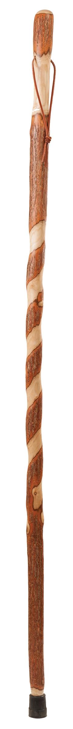 Brazos Twisted Sassafras Handcrafted Wood Walking Stick Trekking Pole Cane, Made in USA, 55 Inches