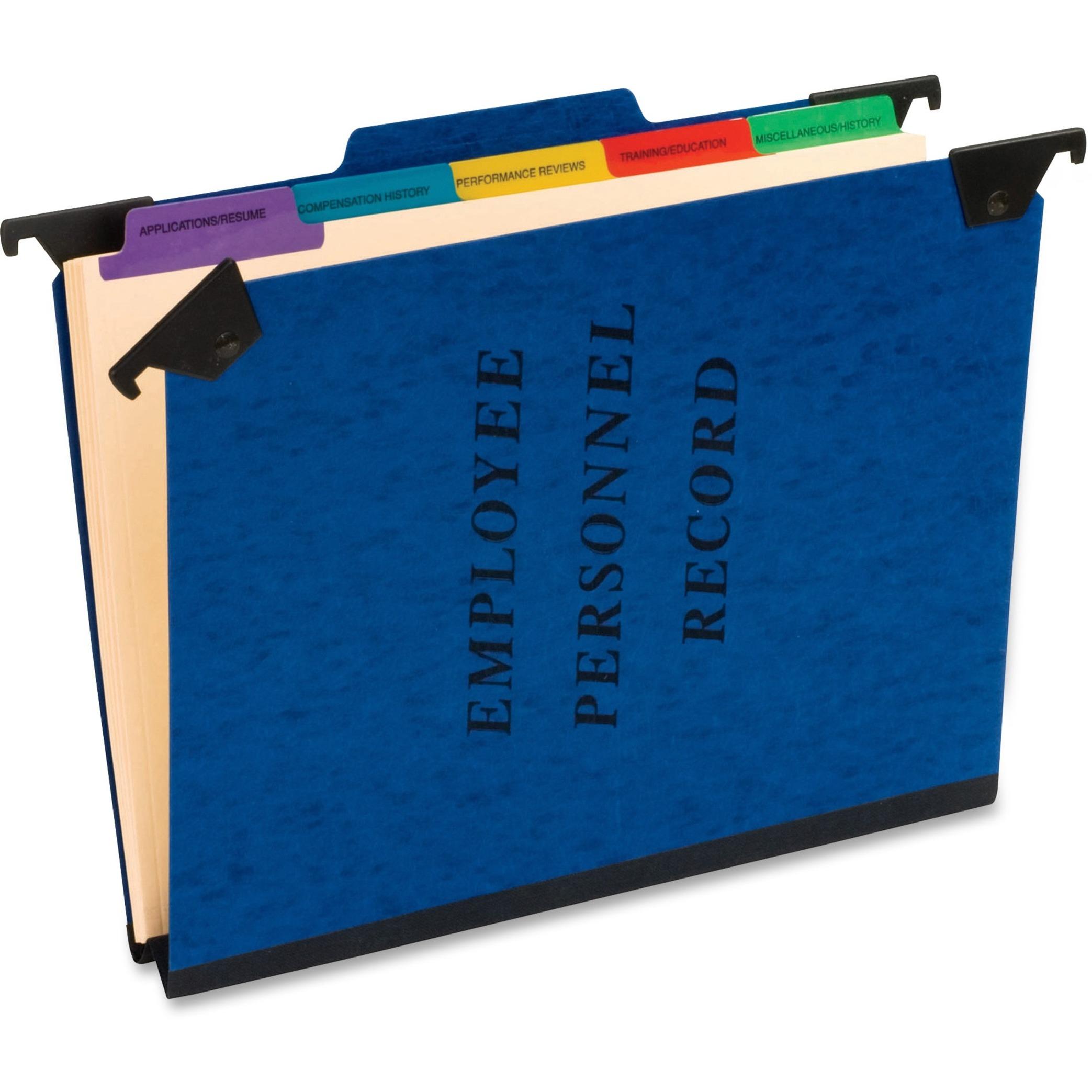 Personnel Hanging Folders, 9-1/2"x11-3/4", 2" Exp., Blue