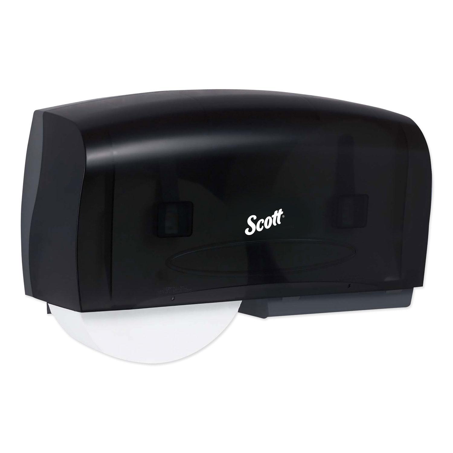 Scott® Essential Coreless Twin Jumbo Roll Tissue Dispenser, 20 x 6 x 11, Smoke/Gray