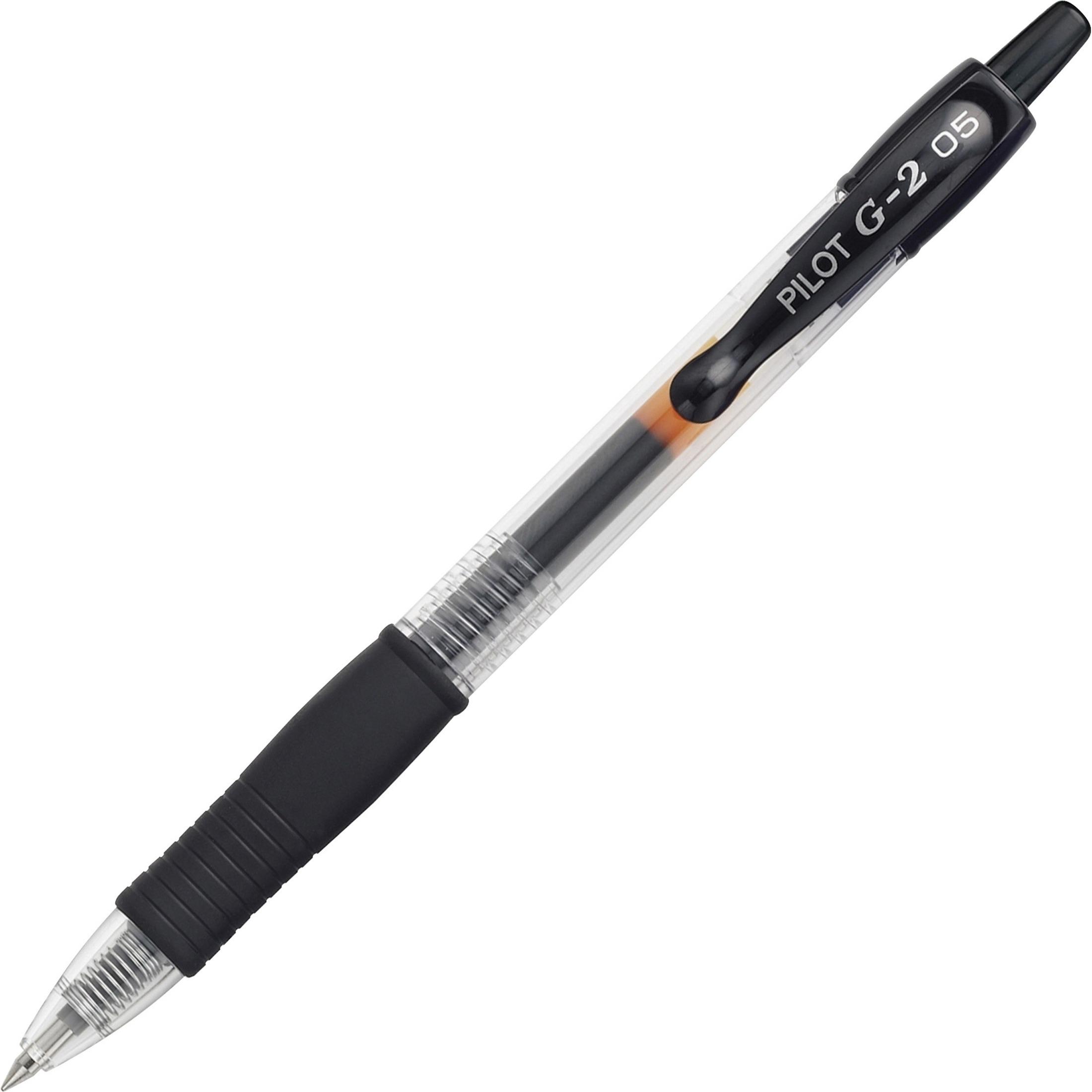 Gel Pen, Retractable, Refillable, Extra Fine Point, Black