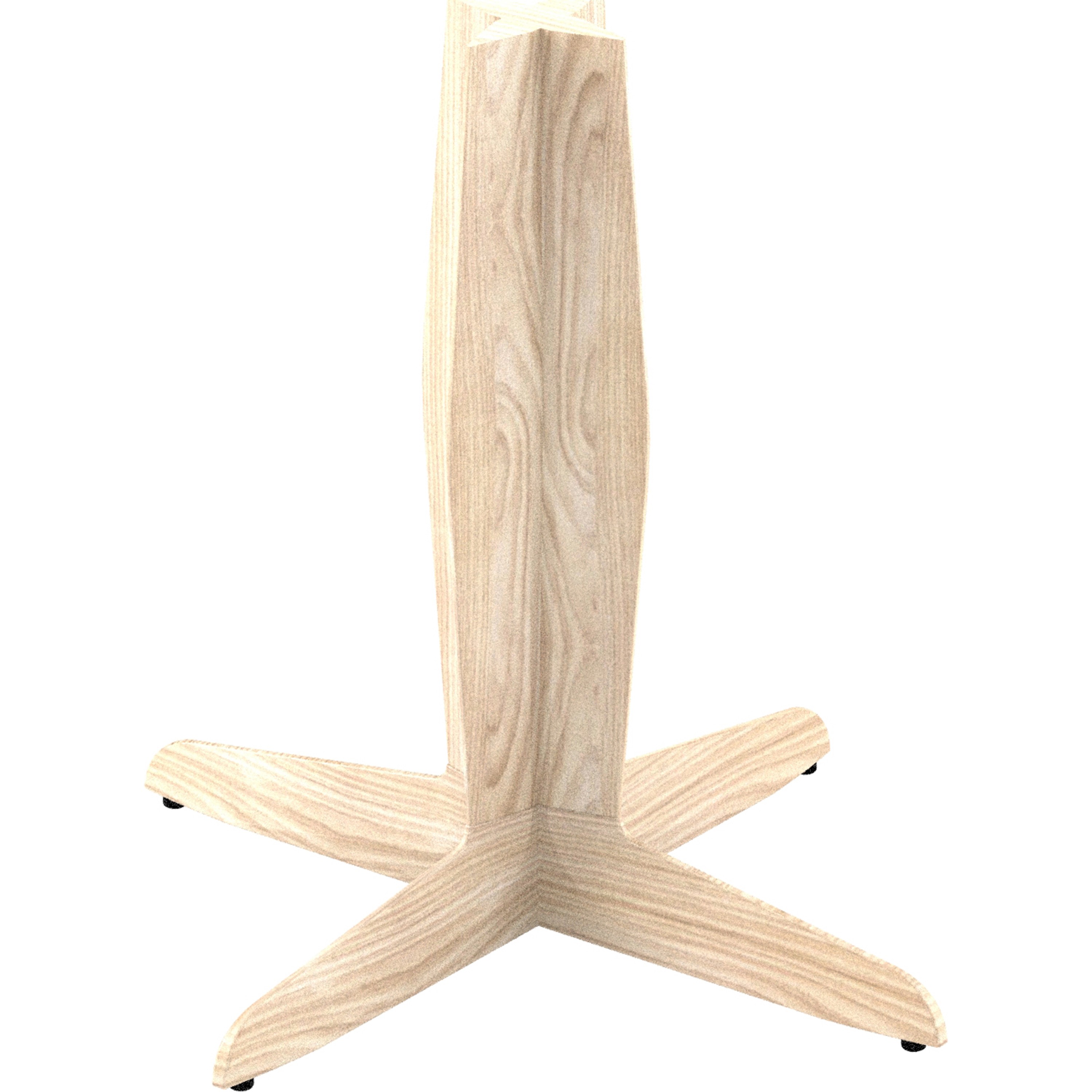 Maxwell Thomas® Petra Table Base for 60" Round Tabletops, and 36" and 42" Square-to-Round Tabletops, Wood - Base Finish: Swiss Elm Matte Maple