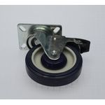 Replacement 5" Caster with Brake for Direct Supply® Aluminum and Stainless Steel Meal Delivery Carts