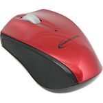 Mini Wireless Optical Mouse, Three Buttons, Red/Black