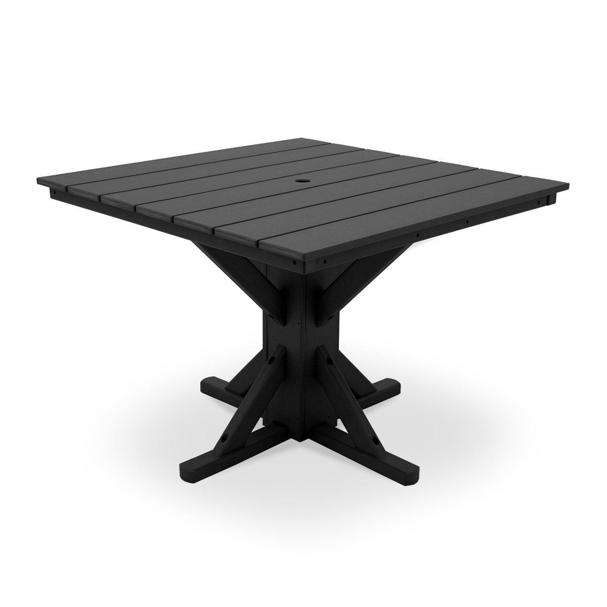 40" Square Unframed Dining-Height Table - Table Finish: Black