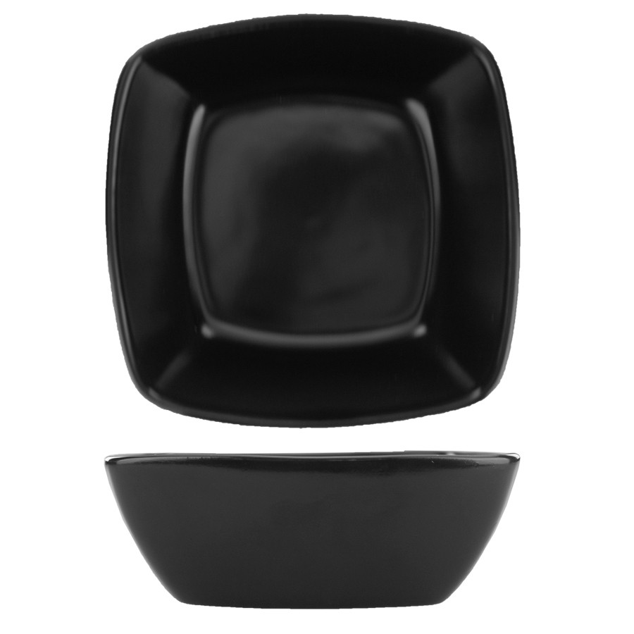 International Tableware QP-32-MB Quad™ 5-3/4" Square Bowl (18oz), Matte Black, Case of 24
