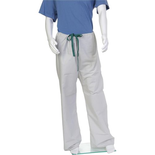 Direct Supply® Textiles Performance Pajama Pants, 51"W x 27"L, Tie Waist, No Fly/No Snap, Case of 12, Color: Gray Pinstripe