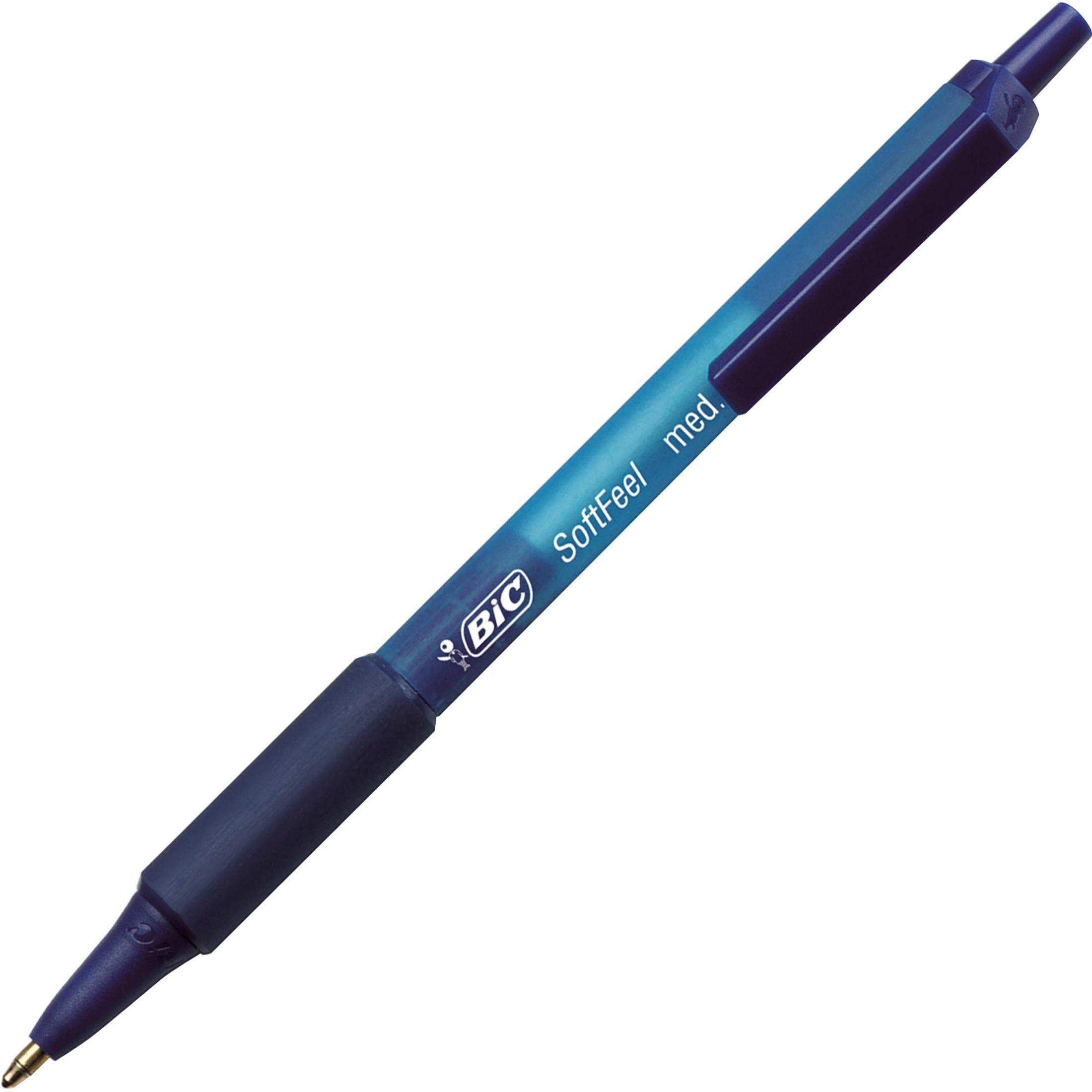 Retractable Ballpoint Pen,Med Point,1DZ,Blue Barrel/Ink