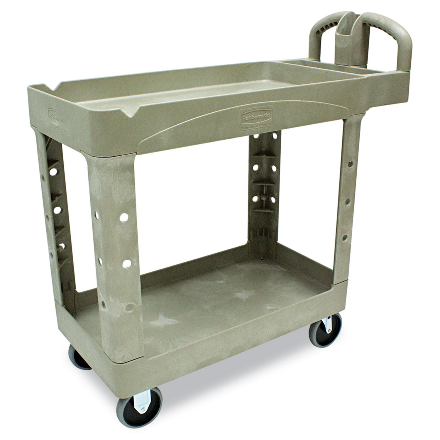 Rubbermaid® Commercial Heavy Duty Utility Cart, 2 Shelves, 38-7/8"H x 17-1/8"W x 38-1/2"D x  x , 500 lbs. Capacity - Cart Color: Beige