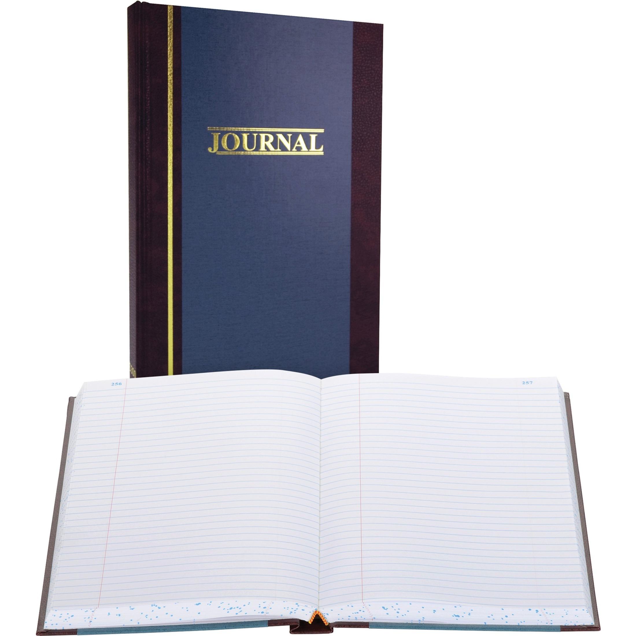 Account Book, Record-Ruled, 500 Pages, 11-3/4"x7-1/4", Blue