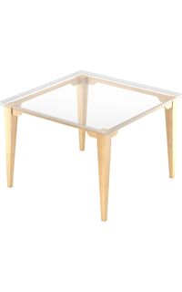 Four-Leg Dining Table Base Assembly, Tapered Leg, Cove Apron, 42"x42"