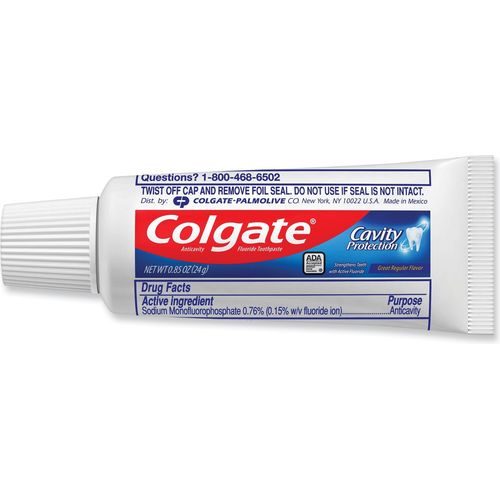 Colgate® Toothpaste, Personal Size, .85oz Tube, Unboxed, 240/Carton ...
