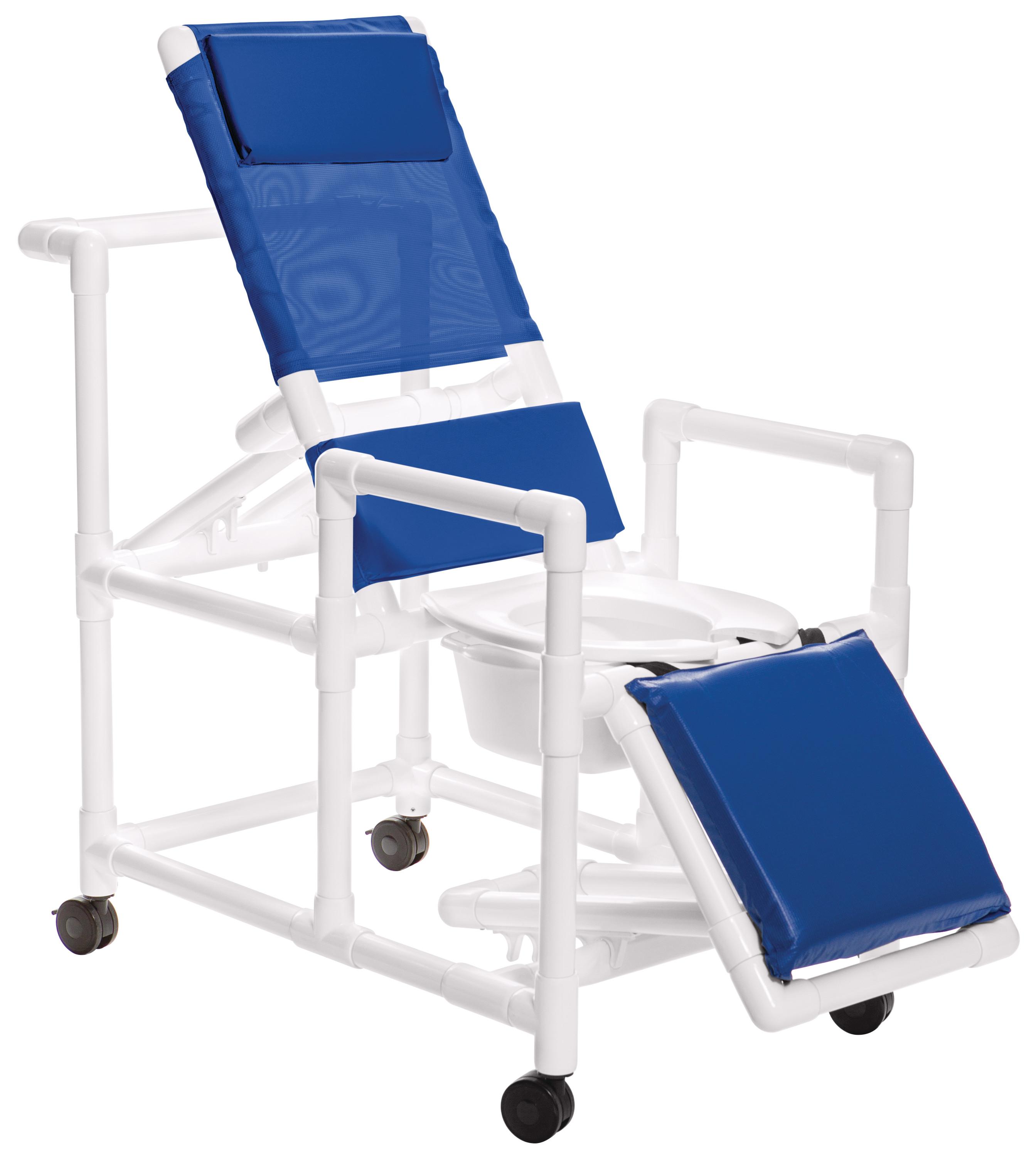 Direct Supply® Reclining Shower Chair, Open-Front Seat, Elevated Leg ...