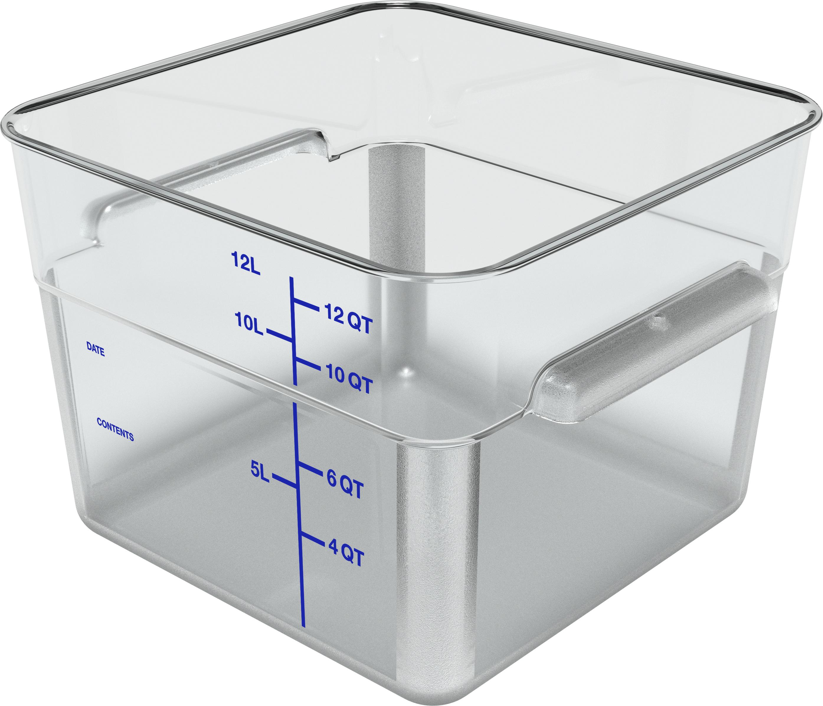 StorPlus™ Polycarbonate Square Food Square Container 12 qt - Clear