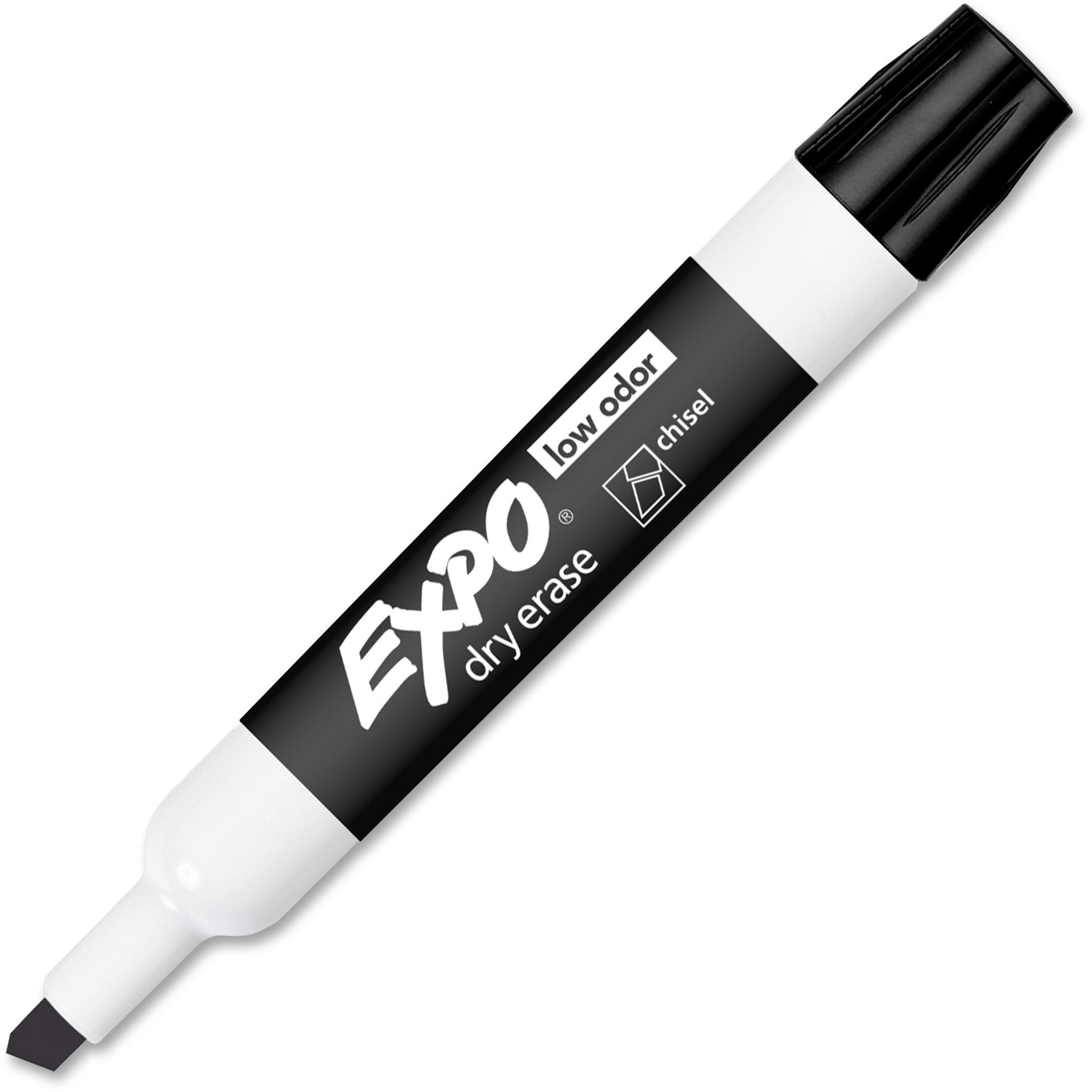 Dry-erase Markers,Chisel Point,Nontoxic,12/DZ, Black