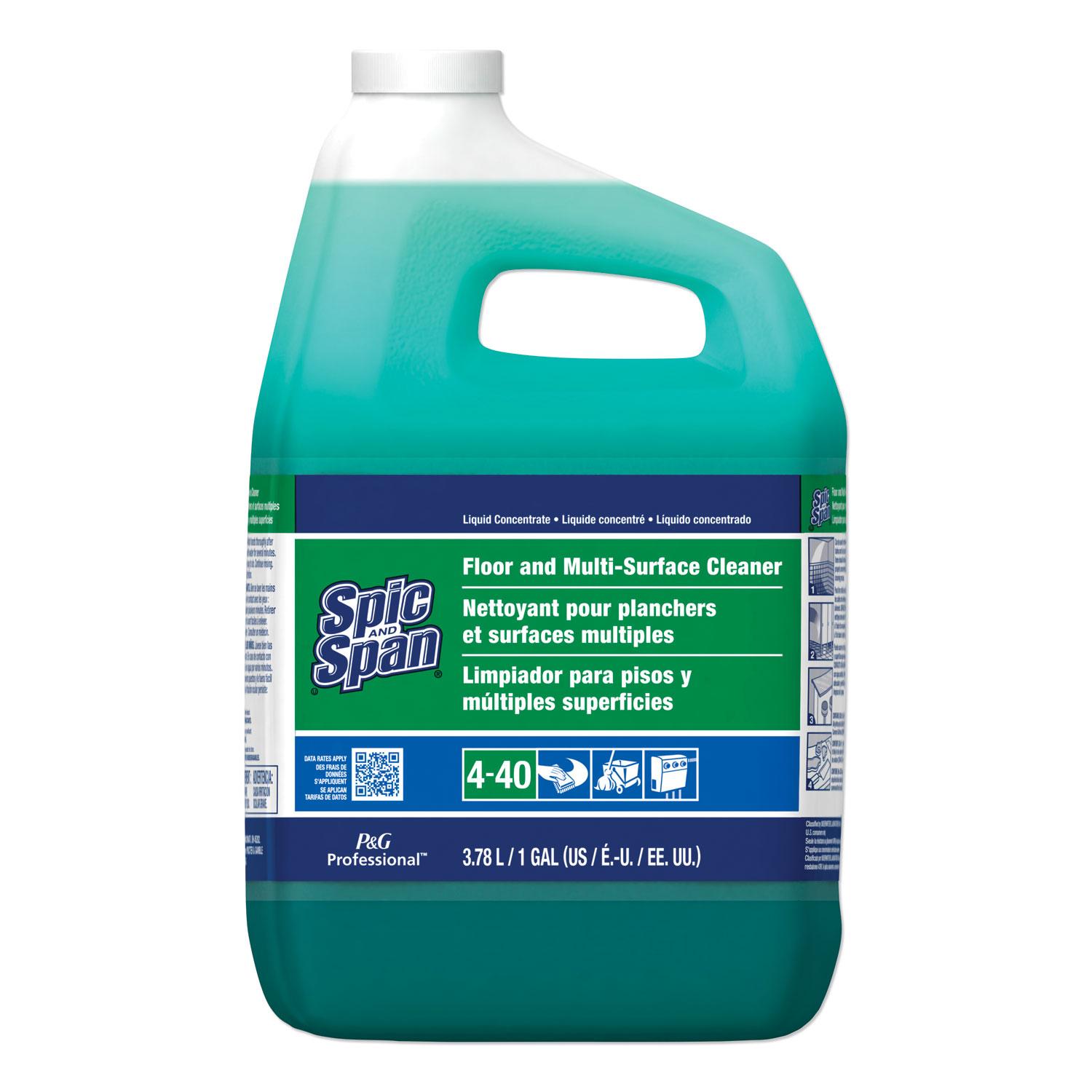 Spic and Span® Liquid Floor Cleaner, 1 gal Closed-Loop Plastic Jug, 3/Carton