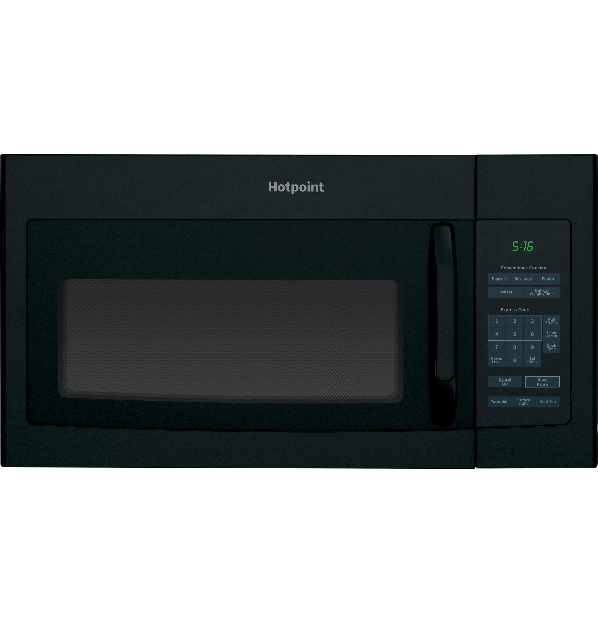 GE® Hotpoint 1.6 Cu. Ft. Over-the-RanGE® Microwave, 950 Watts - Appliance Color: Black