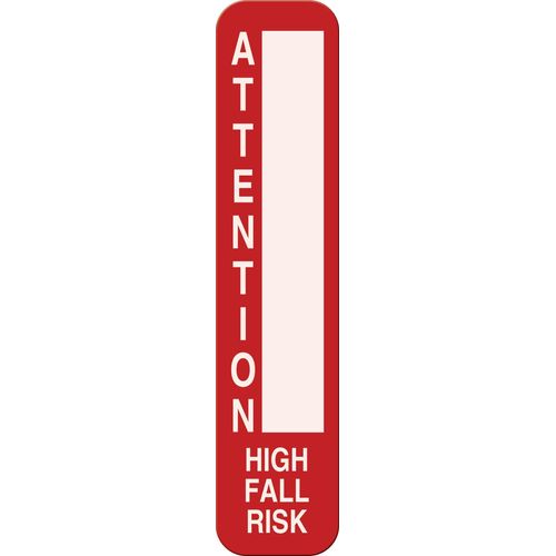 Magnetic Attention, High Fall Risk Sign, Red with White Letters, 2