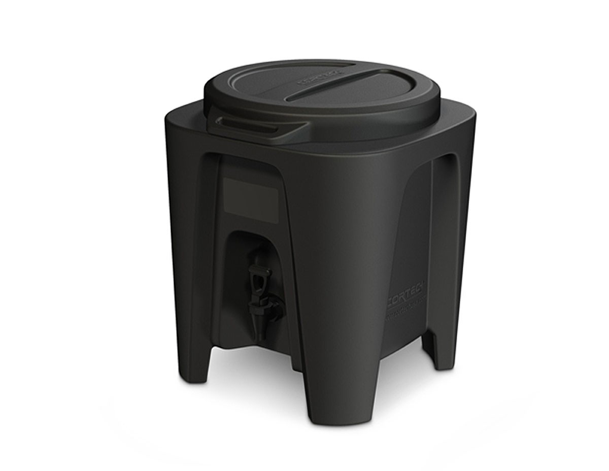 Classic Cold Beverage 3-Gallon Rectangle Beverage Dispenser in Black ...