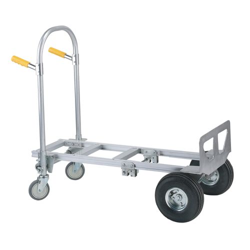 Wesco Spartan Sr Aluminum Convertible Hand Truck with Solid Rubber Wheels 