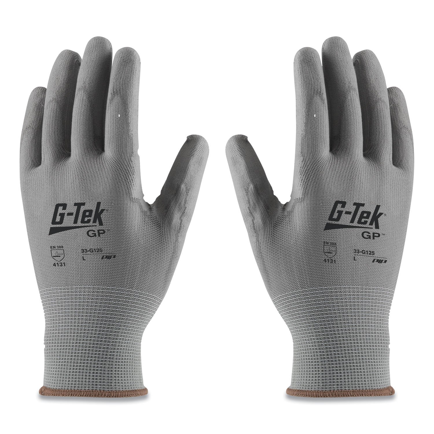 GP Polyurethane-Coated Nylon Gloves, Small, Gray, 12 Pairs