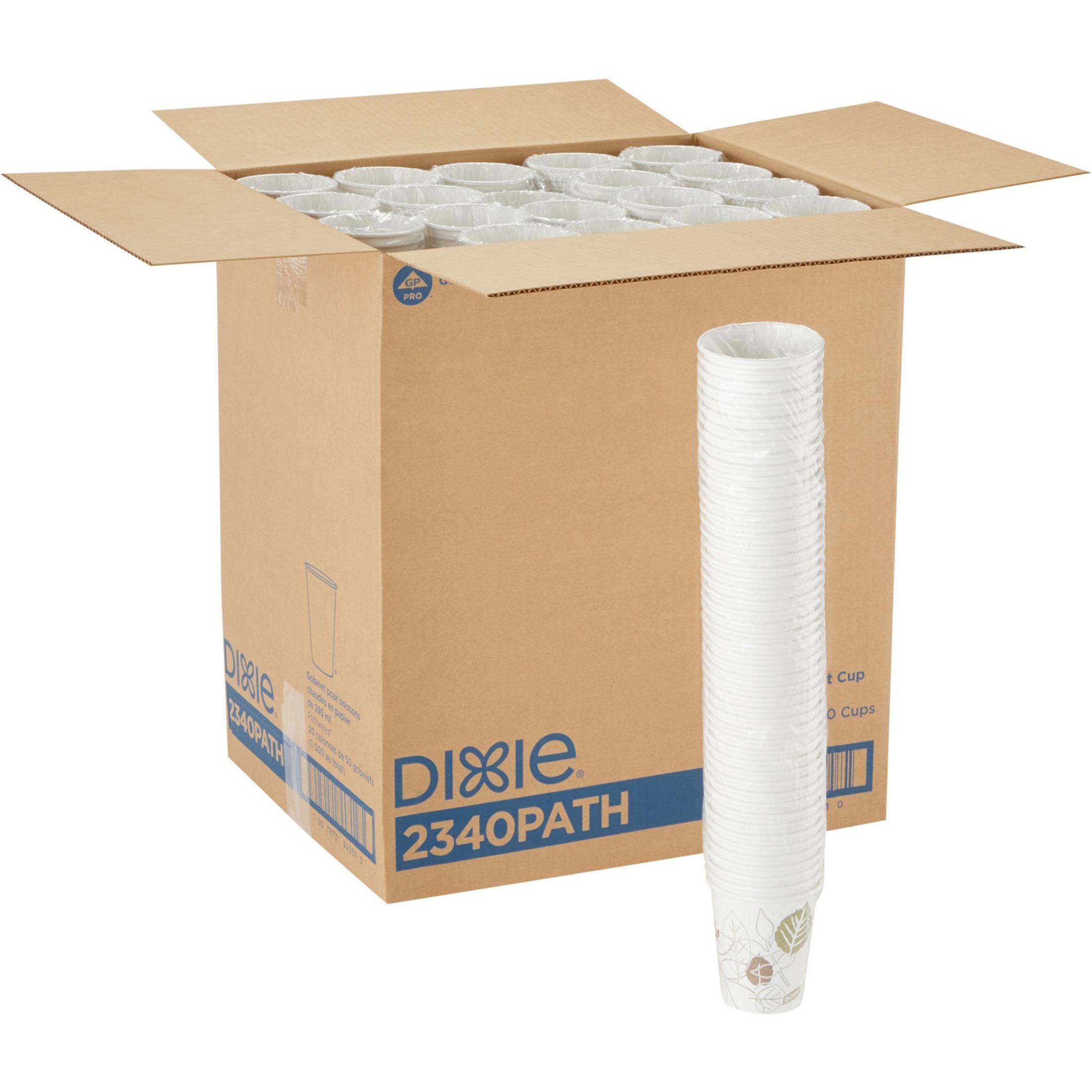 Dixie Pathways Paper Hot Cups , 10oz, (Pack of 1000)