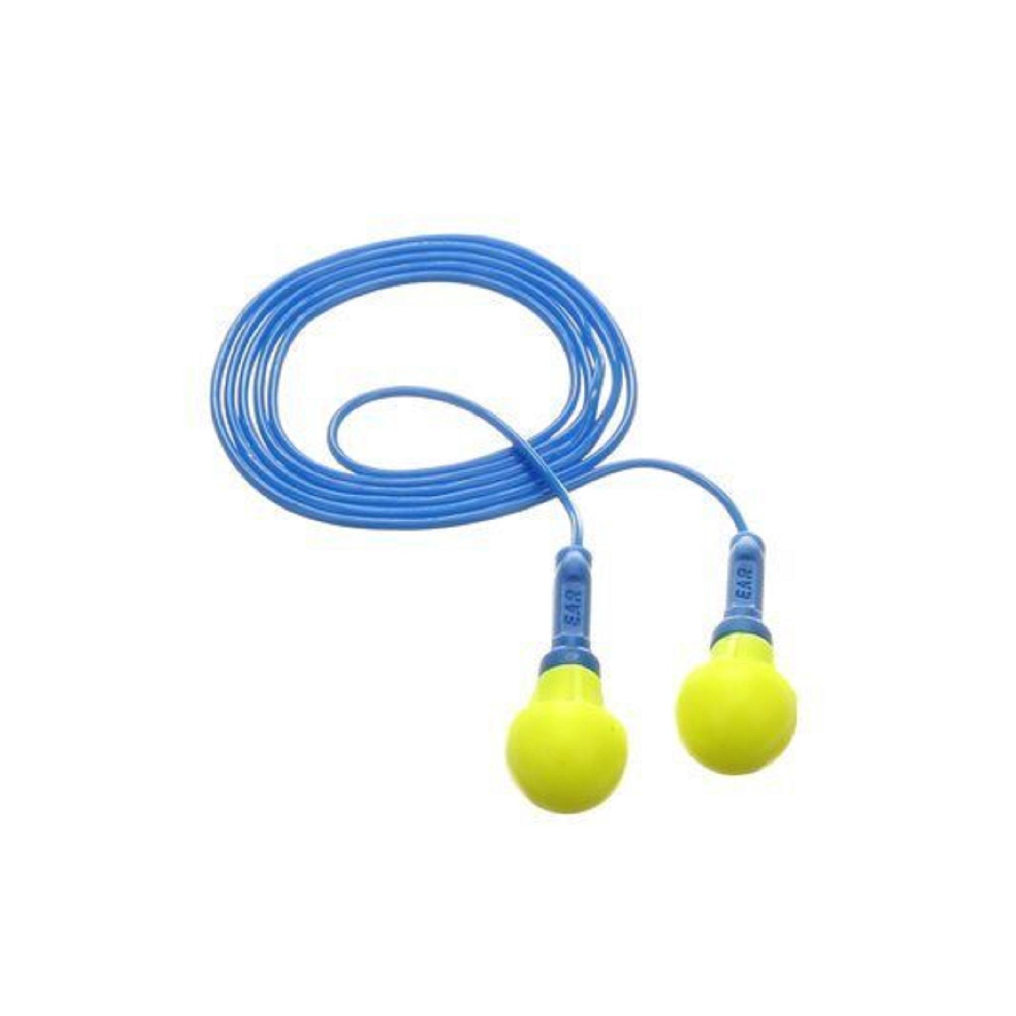 EAR Push-Ins Corded Polyurethane Foam Earplugs, Vinyl Cord, NRR 28db, 200/bx, 10 bx/cs  Aearo # 318-1001