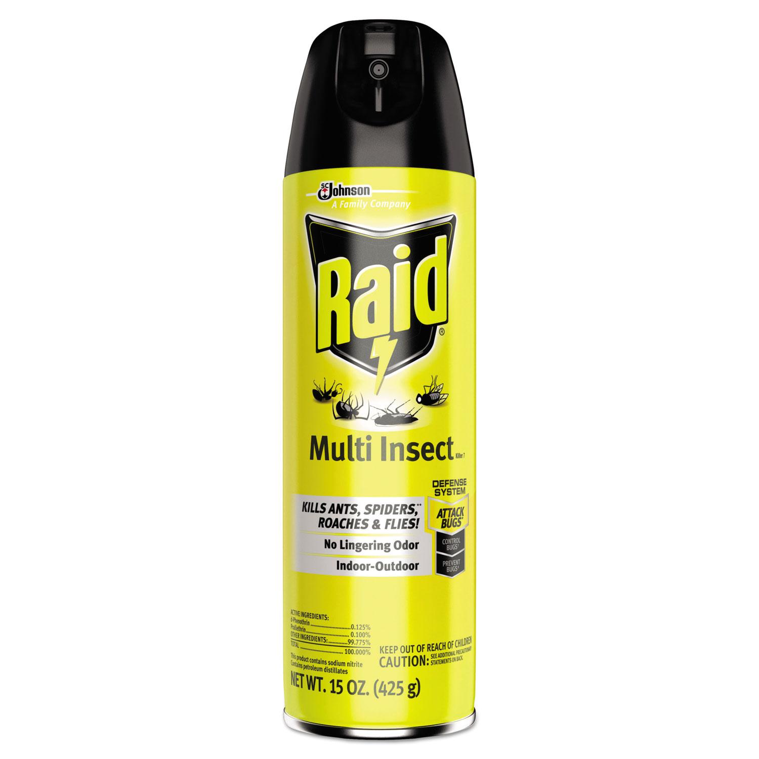 Raid® Raid Multi Insect Killer, 15 oz Aerosol Can, 12/Carton