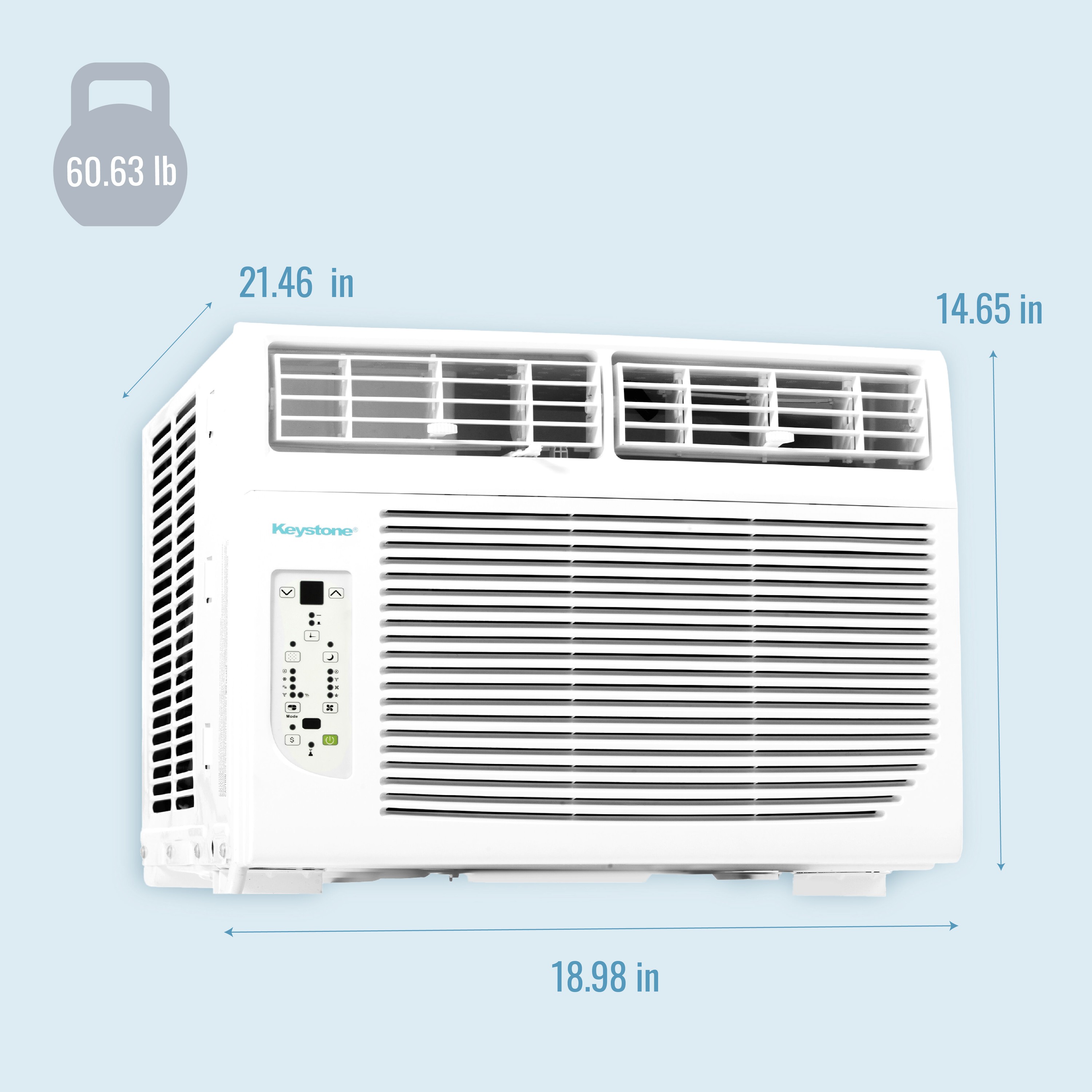 8,000 BTU Window Air Conditioner with Supplemental Heat