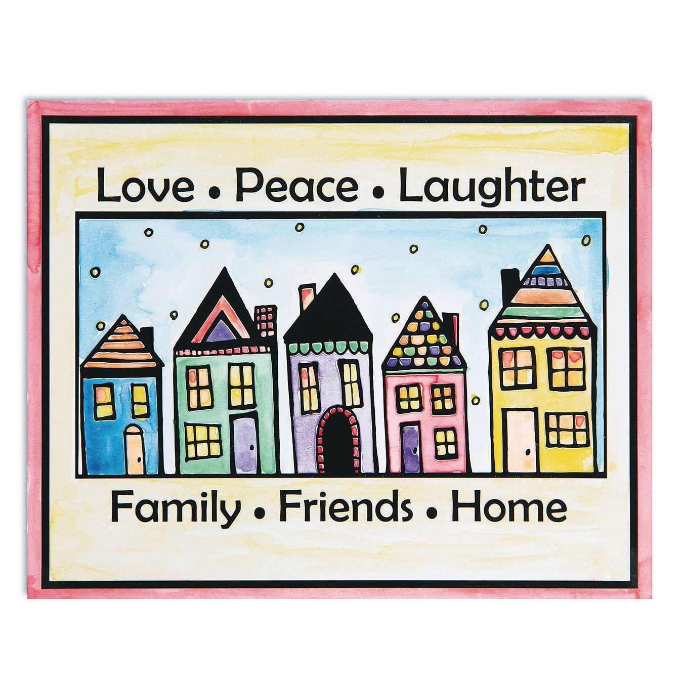 Easy Way Water Color Pictures Craft Kit: Love, Peace, Laughter (Pack of 24)