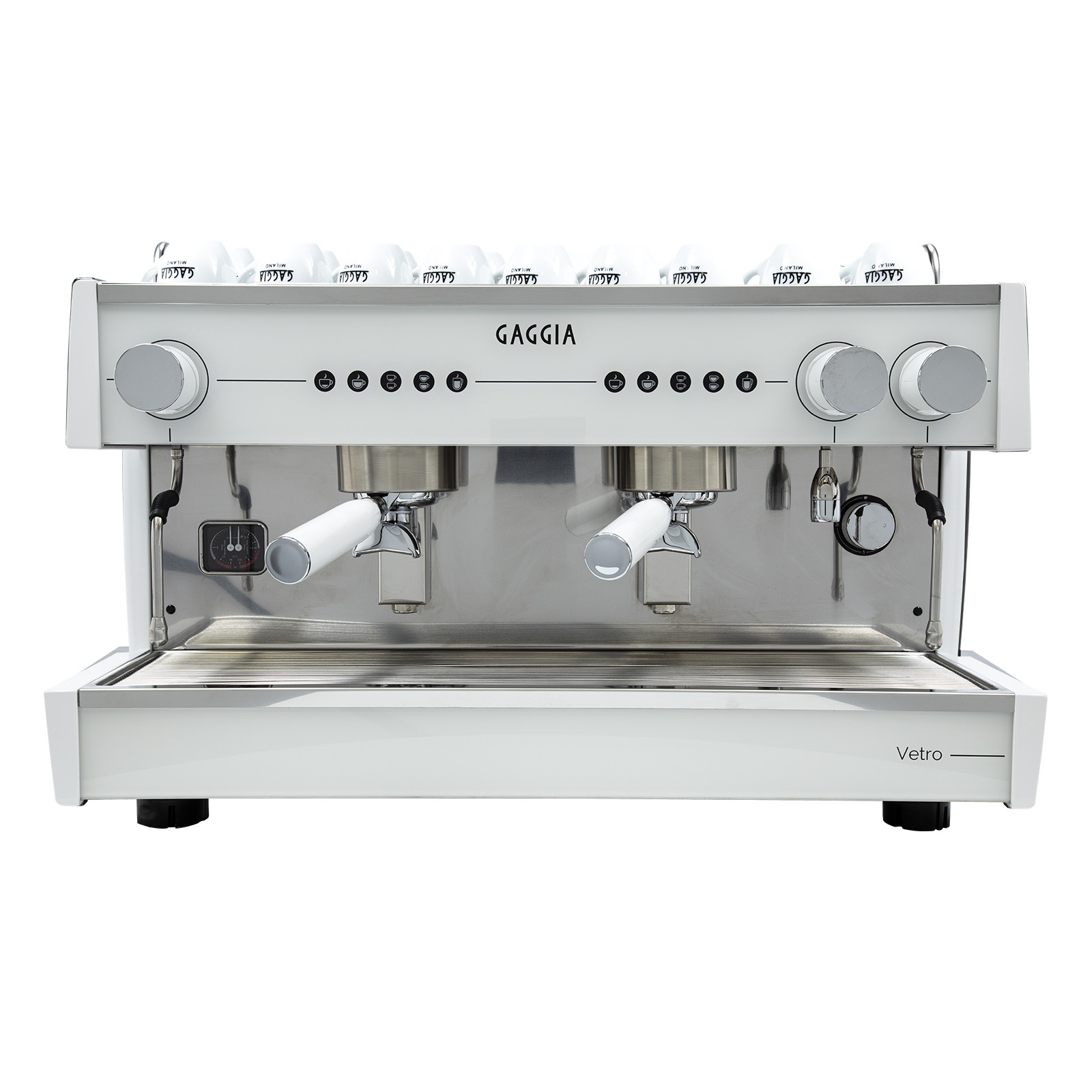 Gaggia Vetro 2-Group Traditionnal Espresso Coffee Machine, White - Installation Included