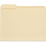 Universal® File Folders, 1/3 Cut Assorted, One-Ply Top Tab, Letter, Manila, 100/Box