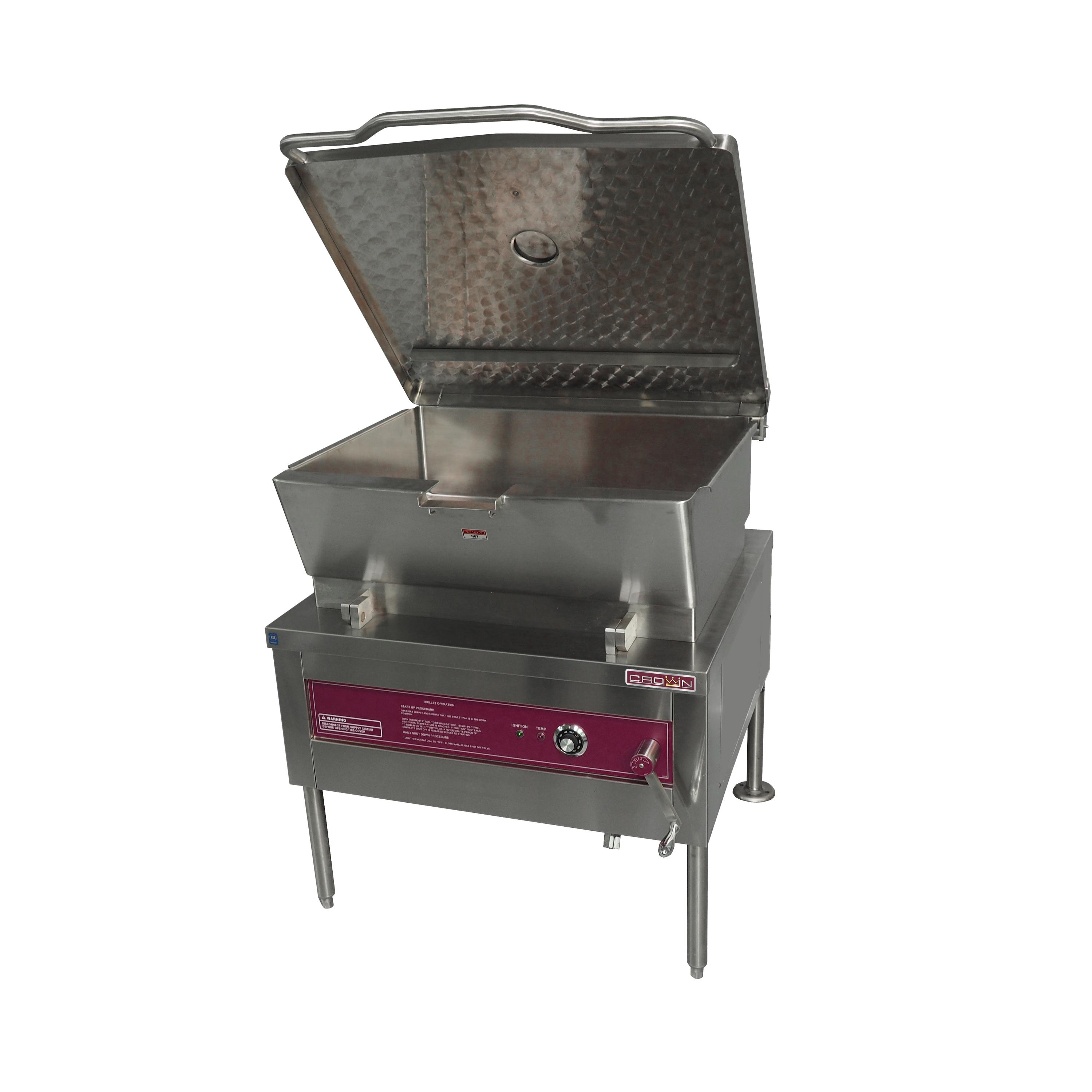 Southbend Crown Tilting Skillet, gas, 30 gallon capacity, manual tilt, electronic ignition