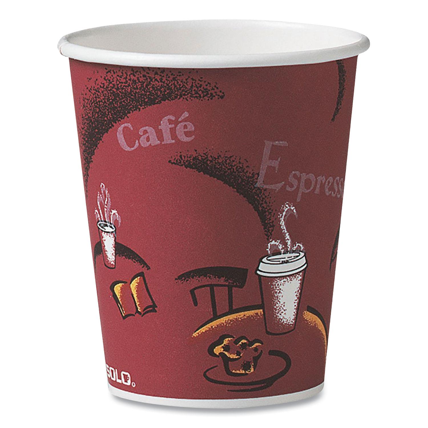 SOLO® Solo Bistro Design Hot Drink Cups, Paper, 10oz, 1000/Carton